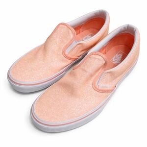 Vans Peach/Pink Glitter Slip-Ons